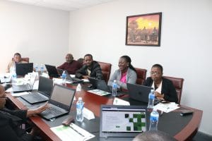 African Training Institute classroom session with professionals attending a computer-based training workshop